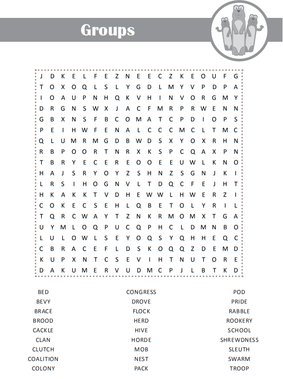 Animal Word Search 1