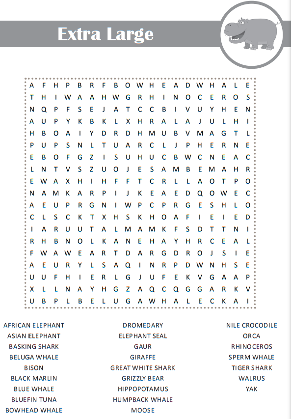 Animal Word Search 2