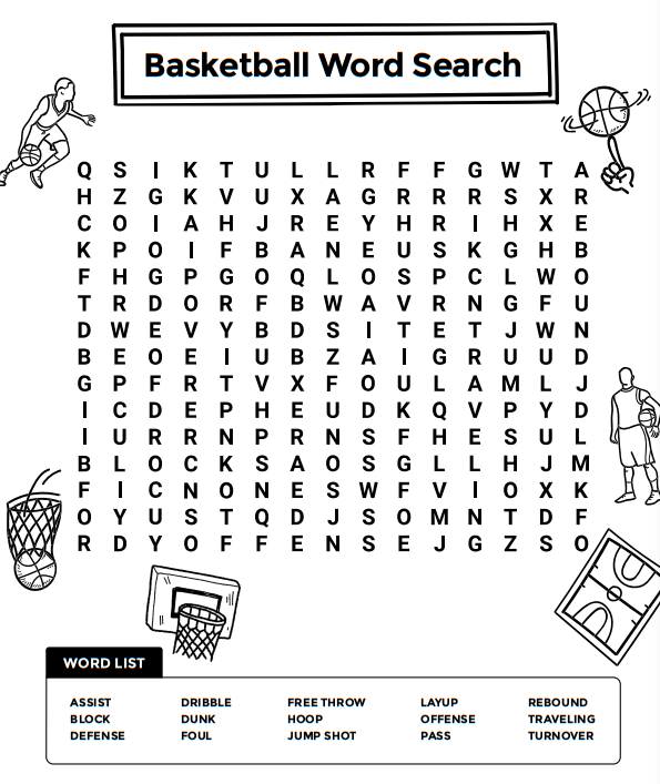 Basketball Word Search 1