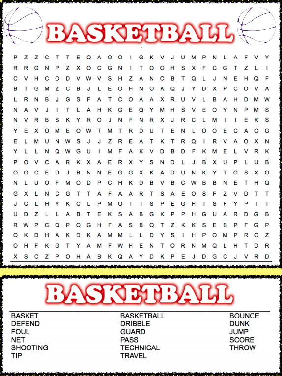 Basketball Word Search 3