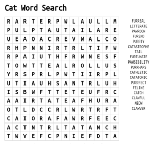 Cat Word Search 1