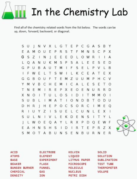 Chemistry Word Search 1