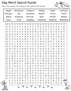Dog Word Search 1
