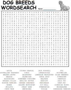 Dog Word Search 2