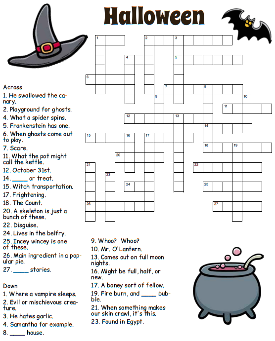 Halloween Crossword Puzzle 1