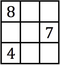 magic square puzzle - sum 15