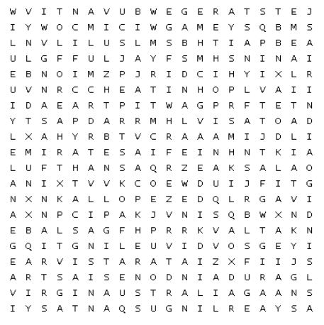 Popular Airlines Word Search