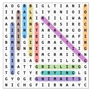 Methods Of Cooking Word Search Solution