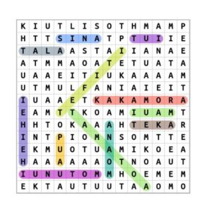 moana characters word search answers