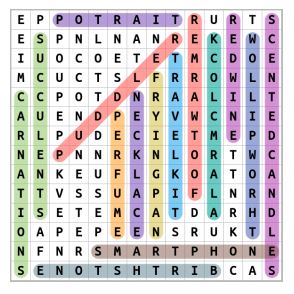 Mothers Day Gift Ideas Word Search Solution