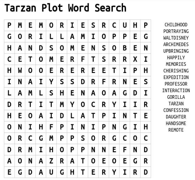 Tarzan Word Puzzle 2