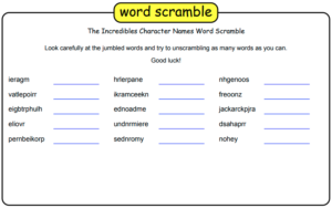 The Incredibles Word Puzzles 1