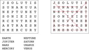 planets word search with answers