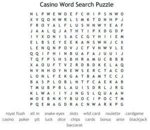 Casino Word Search 