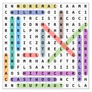Film Directors Last Names Word Search Solution