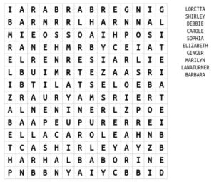 Hollywood Divas Word Search For Kids