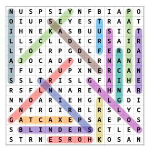 Horse Racing Word Search Solution