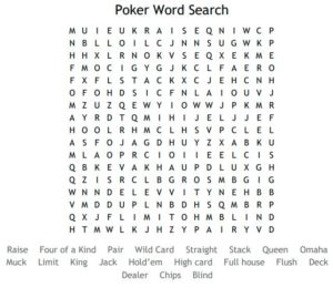 Poker Word Search