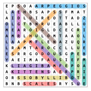 The Aristocats Character Names Word Search Solution