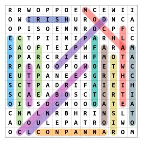 Types Of Coffee Drinks Word Search Solution