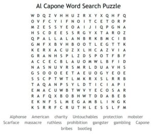 Al Capone Word Search Puzzle