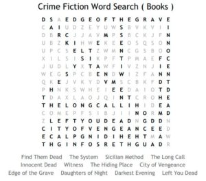 Crime Fiction Word Search Solution