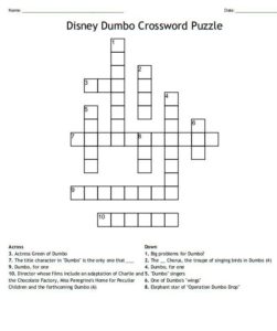 Dumbo Crossword Puzzle