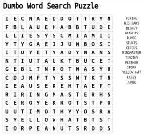 Dumbo Word Search Puzzle
