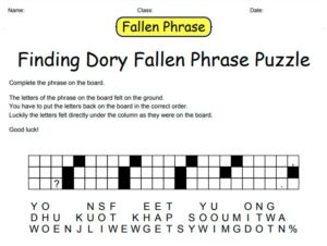 Finding Dory Fallen Phrase Puzzle