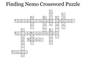 Finding Nemo Crossword Puzzle Solution