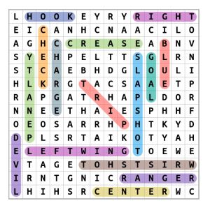 Hockey Word Search Puzzle Solution