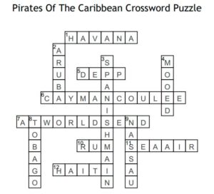 Pirates Of The Caribbean Crossword Puzzle Solution