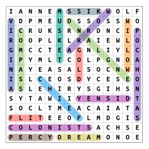 Pocahontas Word Search Online Solution