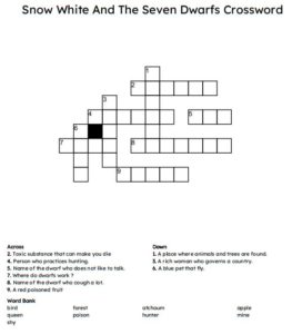 Snow White And The Seven Dwarfs Crossword