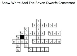 Snow White And The Seven Dwarfs Crossword Solution