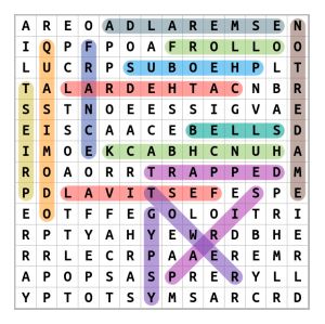 The Hunchback Word Search Solution