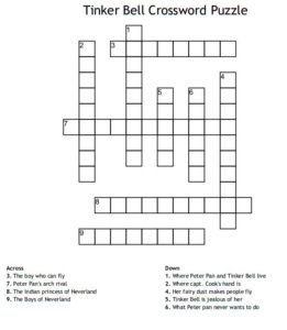 Tinker Bell Crossword Puzzle
