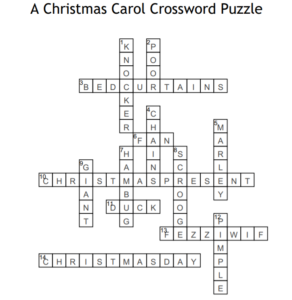 A Christmas Carol Crossword Puzzle Answers