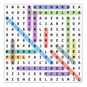 All About Apples Word Search Puzzle Answers
