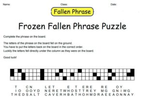 Frozen Fallen Phrase Puzzle