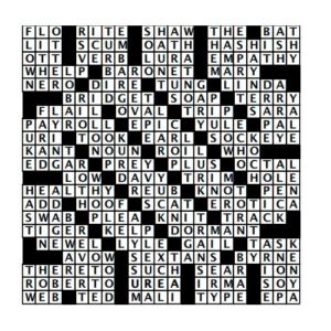 Jumbo Crossword Fill In 2 Solution