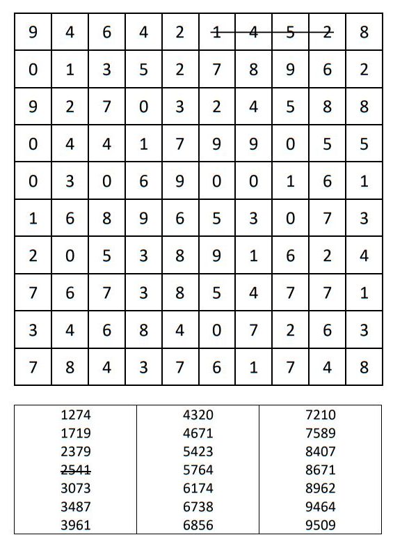 Medium Number Search Puzzle 3