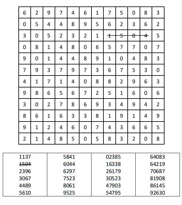 Medium Number Search puzzle 4 