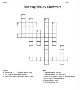 Sleeping Beauty Crossword 