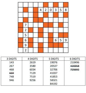 Small Number Fill In Puzzle 1 