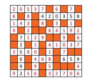 Small Number Fill in Puzzle 1 Solution