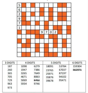 Small Number Fill In puzzle 3