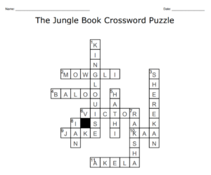 The Jungle Book Crossword Puzzle Answers