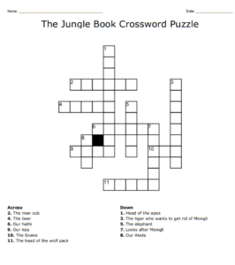 The Jungle Book Crossword Puzzle