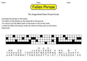 The Jungle Book Fallen Phrase Puzzle